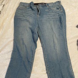 Worn only once Eddie Bauer Boyfriend Cut Flannel Lined Jeans